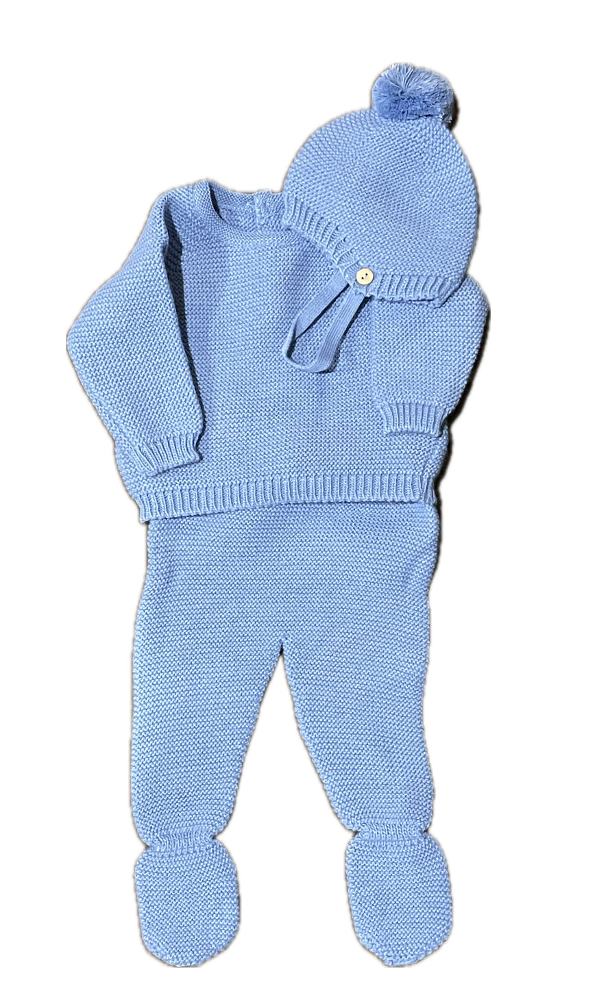 Conjunto de punto con gorro, clásico