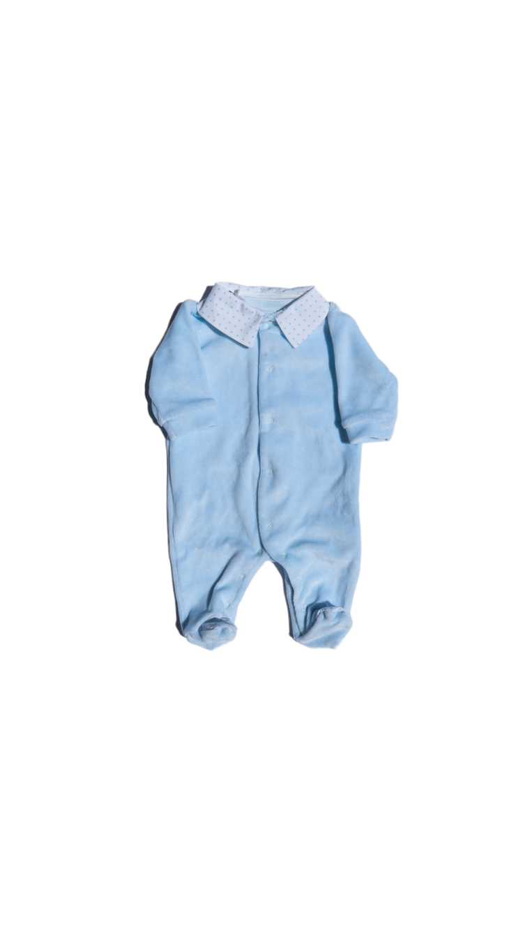 Mameluco terciopelo cuello pintas