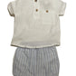 Conjunto de shorts y camisa de algodón 100%